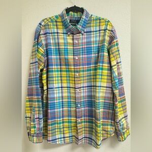 Ralph Lauren Blue Yellow Plaid Shirt